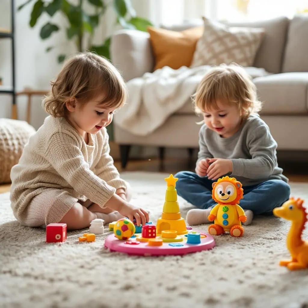 Enfants s'amusant avec les jouets écologiques Bibli'o Jouets
